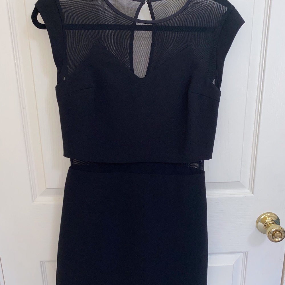 EXPRESS | BLACK MESH CUTOUT COCKTAIL DRESS